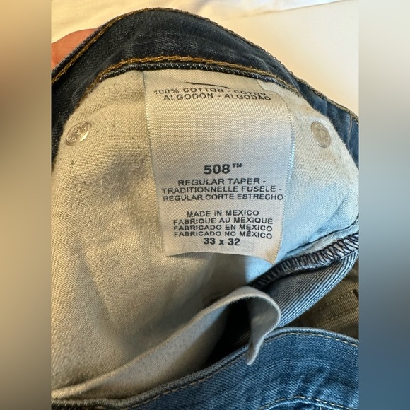 Levi's Blue 508 Regular Taper Straight Jeans Classic Style - Picture 3 of 5